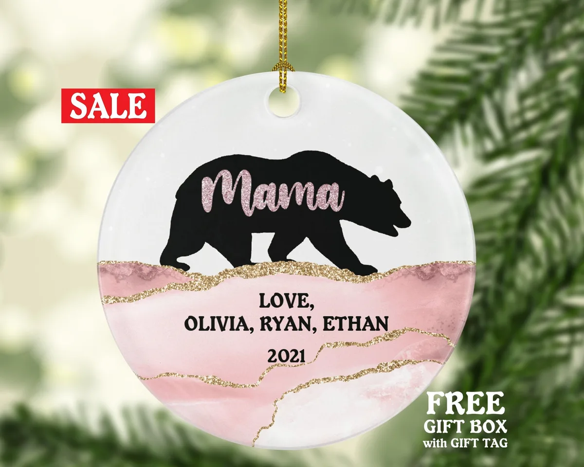 Mama Bear Ornament, Gift for Women, Mama Bear Gift, Mother's Day Gift, Christmas Ornament for Mom