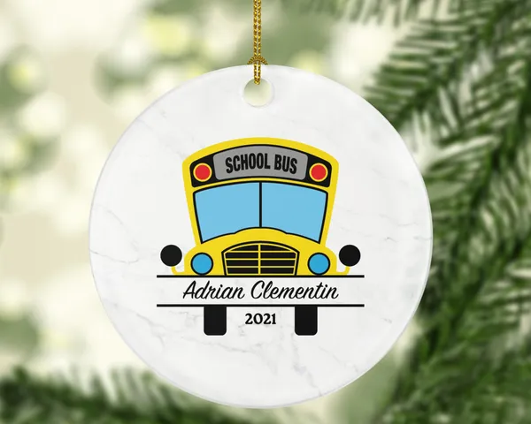 School Bus Driver Christmas Ornament - Personalized Christmas Ornament - Bus Driver Gift