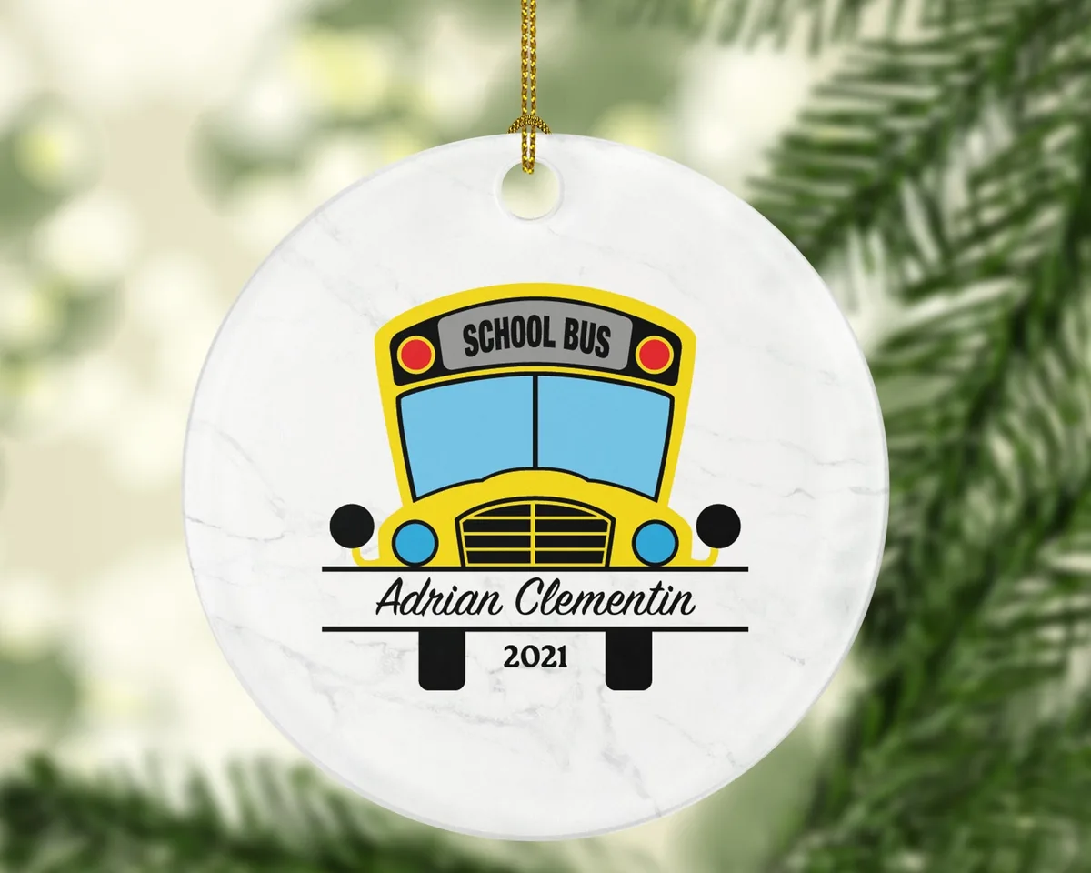 School Bus Driver Christmas Ornament - Personalized Christmas Ornament - Bus Driver Gift