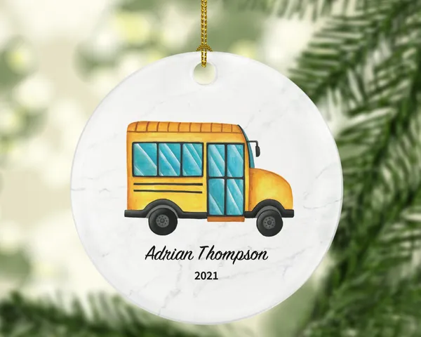 Bus Driver Christmas Ornament Personalized - School Bus Christmas Ornament - Bus Driver Gift