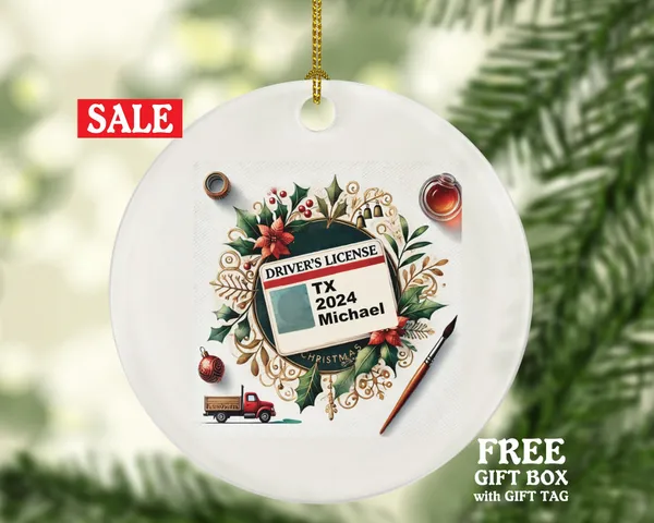 New Driver Christmas Ornament Personalized - Car Driving License Owner Driver's License Plate Custom Gift For Teenage