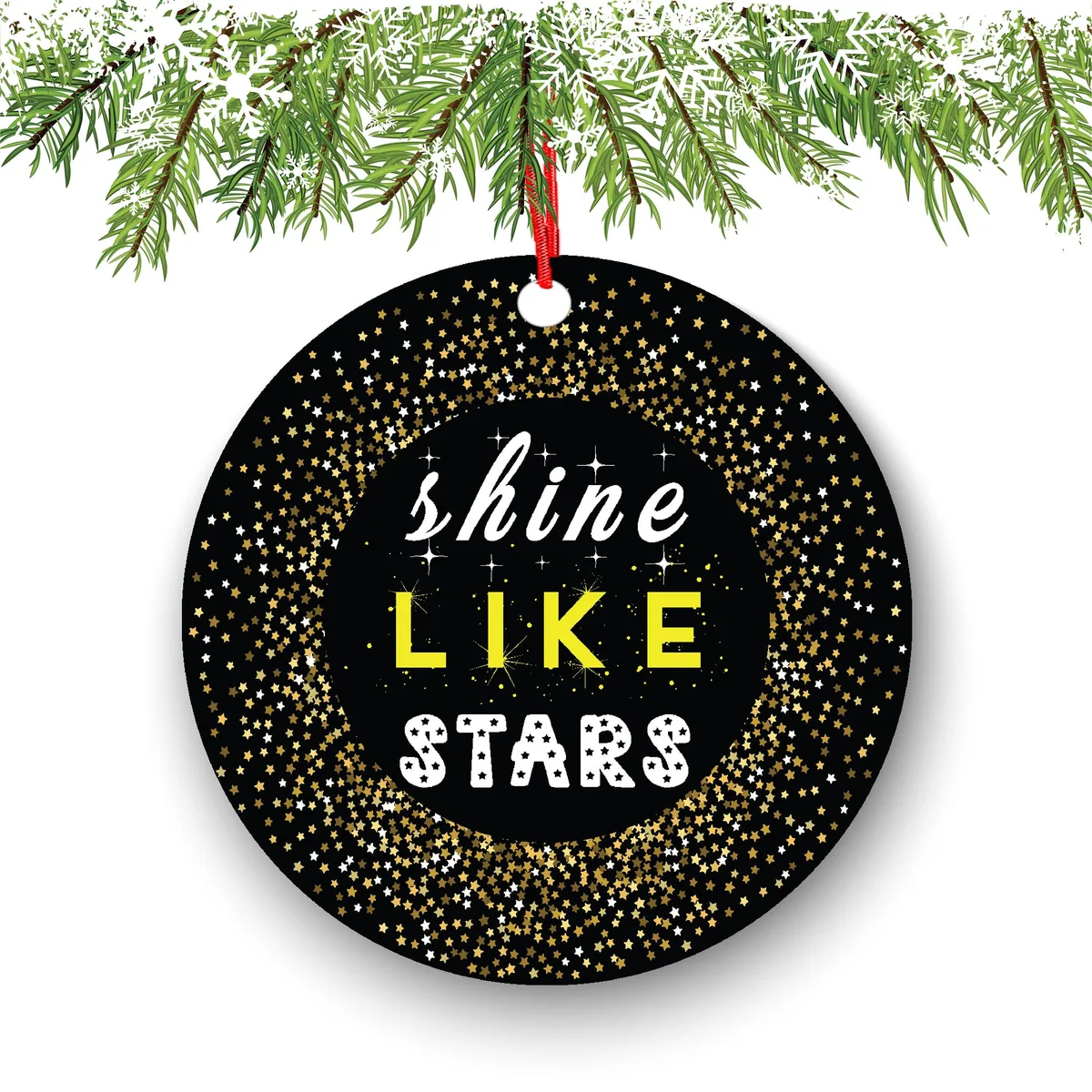 Shine Like Stars Christmas Ornament - Inspirational Christmas Ornament - Funny Christmas Ornaments - Unique Ornaments - Free Gift Box