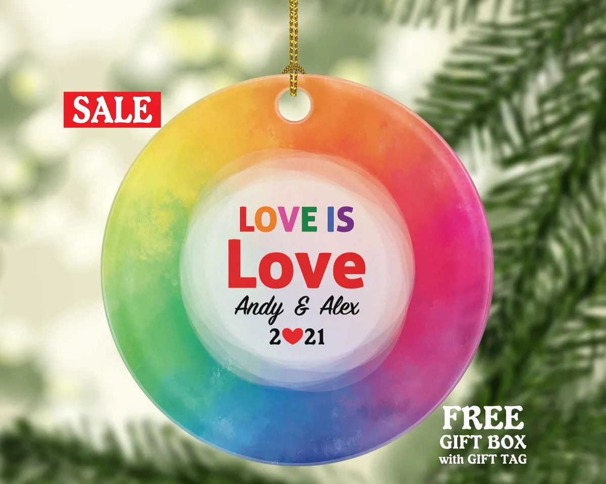 Love Is Love | Gay Pride| Columbus Gay Pride | Ohio Ornament | Christmas Ornament