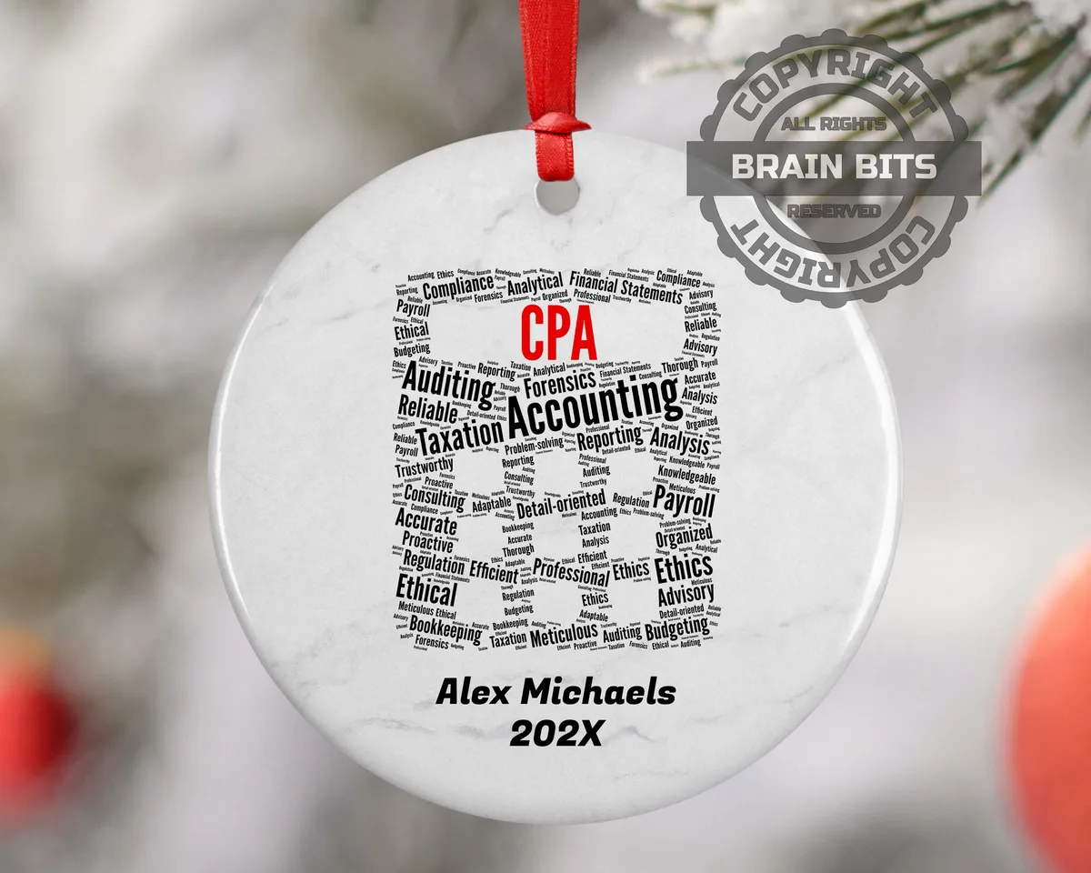 Certified Public Accountant CPA Personalized Christmas Ornament
