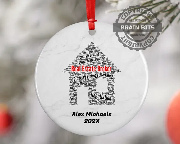 Real Estate Broker Personalized Christmas Ornament