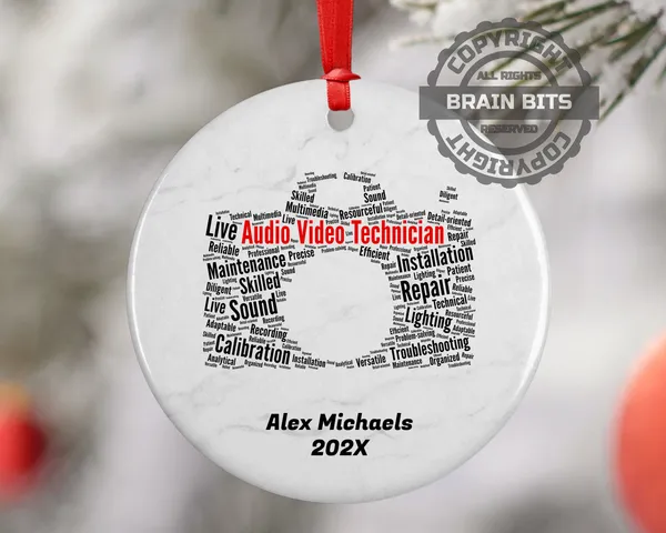 Audio Video Technician Personalized Christmas Ornament