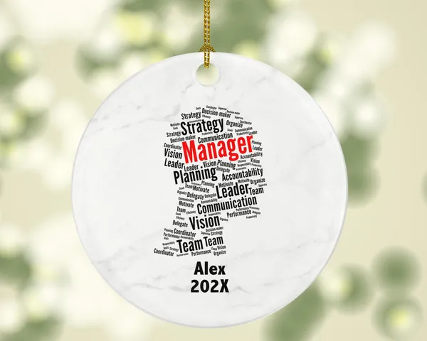 Personalized Manager Christmas Ornament – Custom Leadership Gift – Business Office Ornament – Team Leader Holiday Keepsake