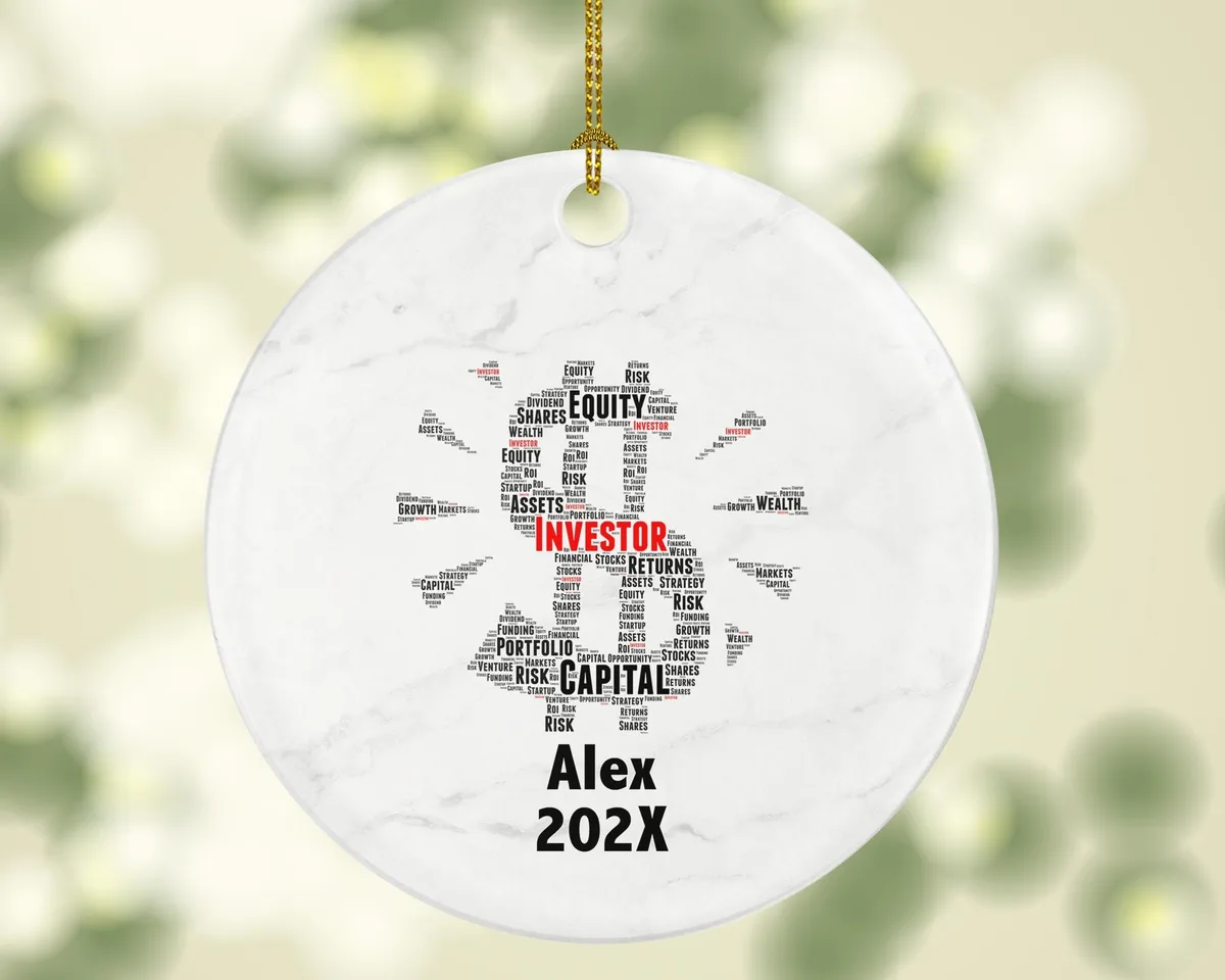 Personalized Investor Christmas Ornament – Custom Finance Gift – Stock Market Ornament – Investment Professional Keepsake