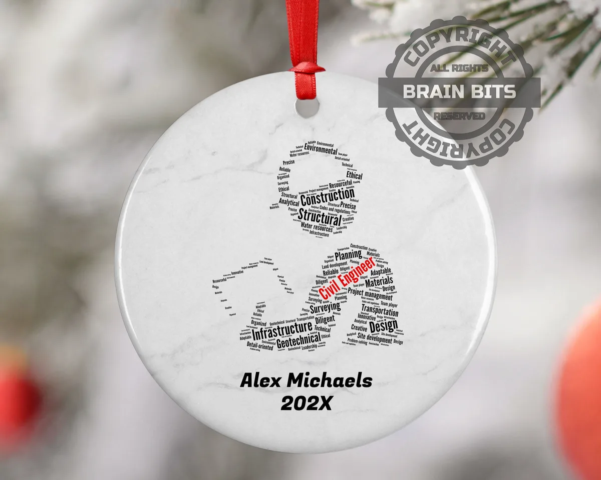 Civil Engineer Personalized Christmas Ornament