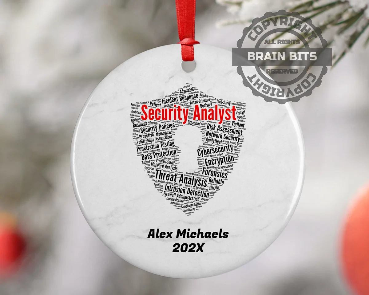 Security Analyst Personalized Christmas Ornament