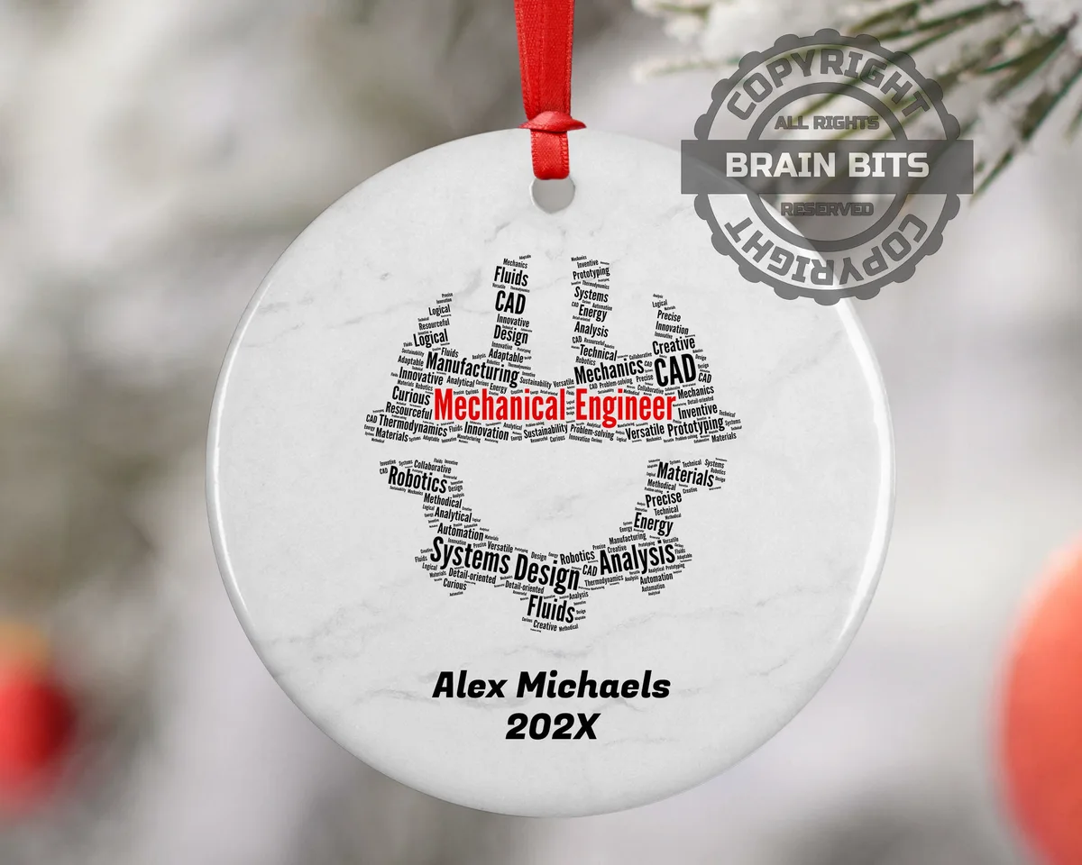 Mechanical Engineer Personalized Christmas Ornament