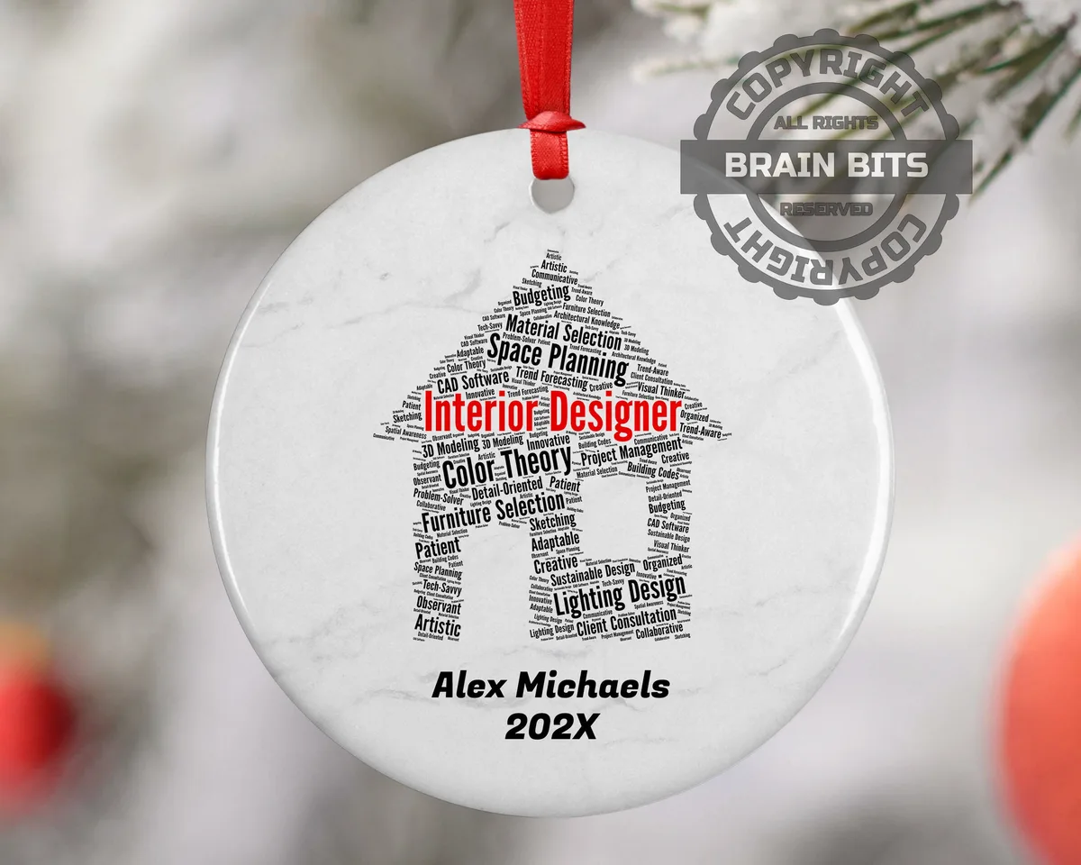 Interior Designer Personalized Christmas Ornament