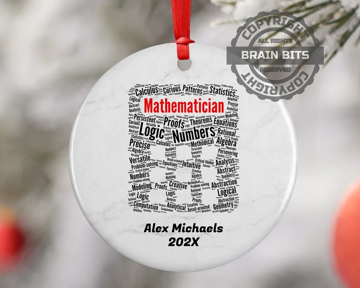 Mathematician Personalized Christmas Ornament