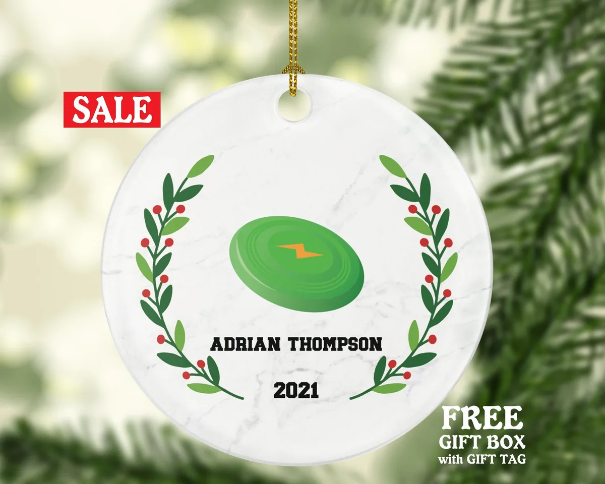 Frisbee Game Player Christmas Ornament Personalized- Custom Frisbee Lover Gift