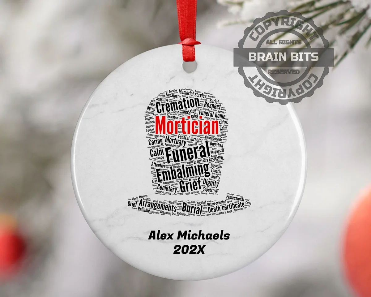 Mortician Personalized Christmas Ornament