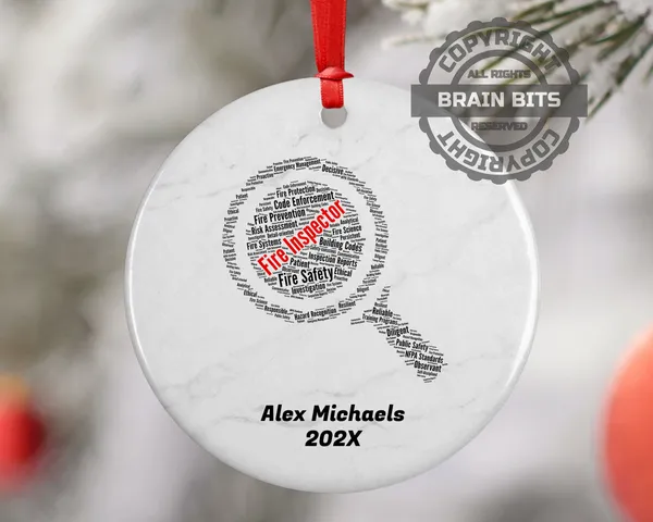 Fire Inspector Personalized Christmas Ornament