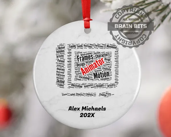 Animator Personalized Christmas Ornament