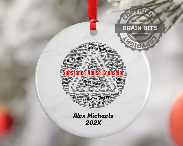 Substance Abuse Counselor Personalized Christmas Ornament