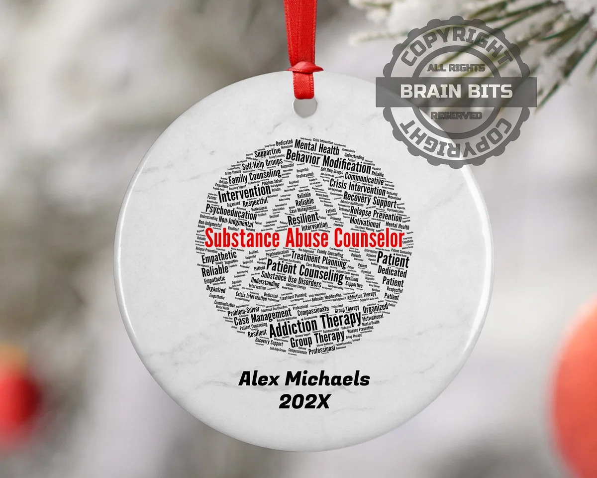Substance Abuse Counselor Personalized Christmas Ornament