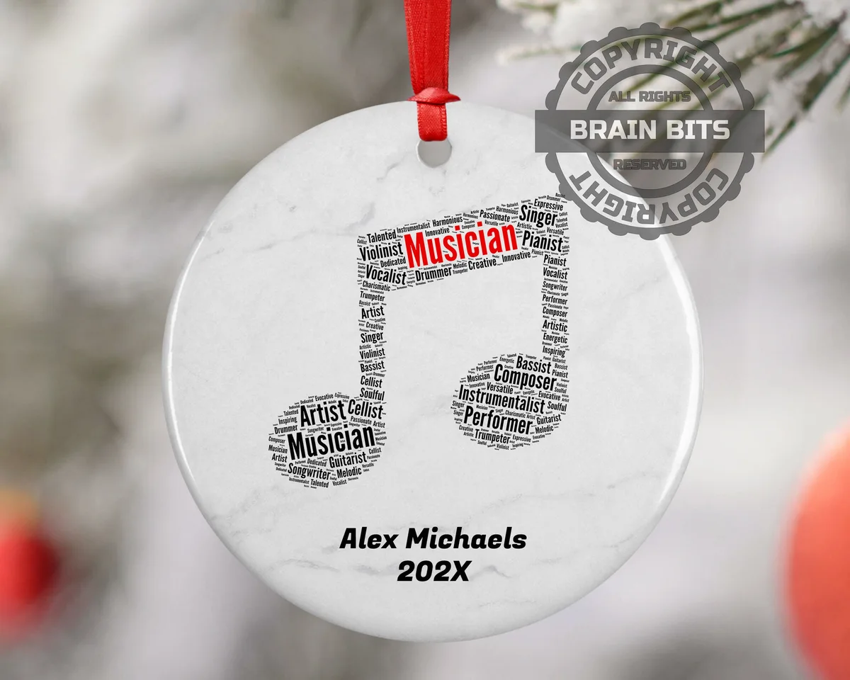 Musician Personalized Christmas Ornament Backup