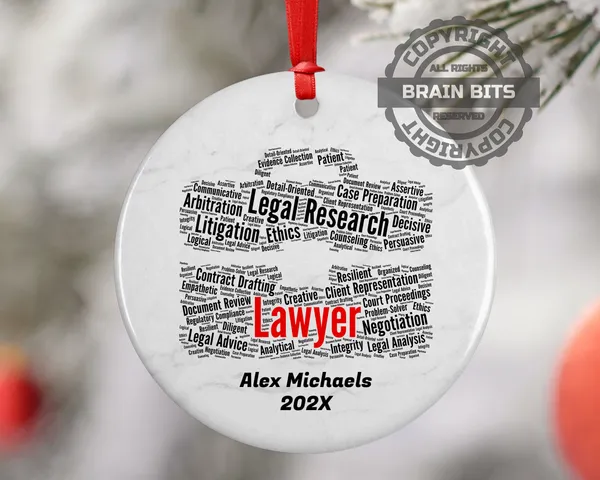 Lawyer Personalized Christmas Ornament