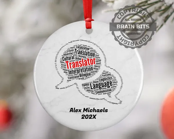 Translator Personalized Christmas Ornament