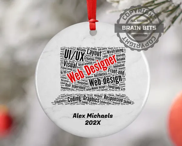 Web Designer Personalized Christmas Ornament