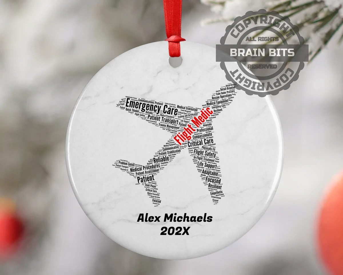 Flight Medic Personalized Christmas Ornament