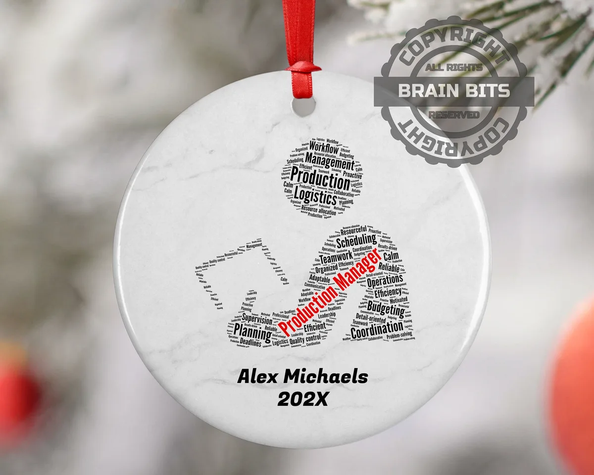 Production Manager Personalized Christmas Ornament