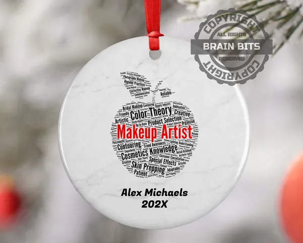 Makeup Artist Personalized Christmas Ornament