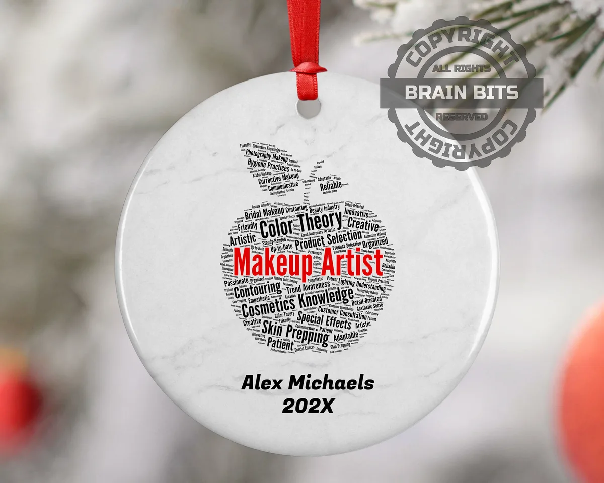 Makeup Artist Personalized Christmas Ornament