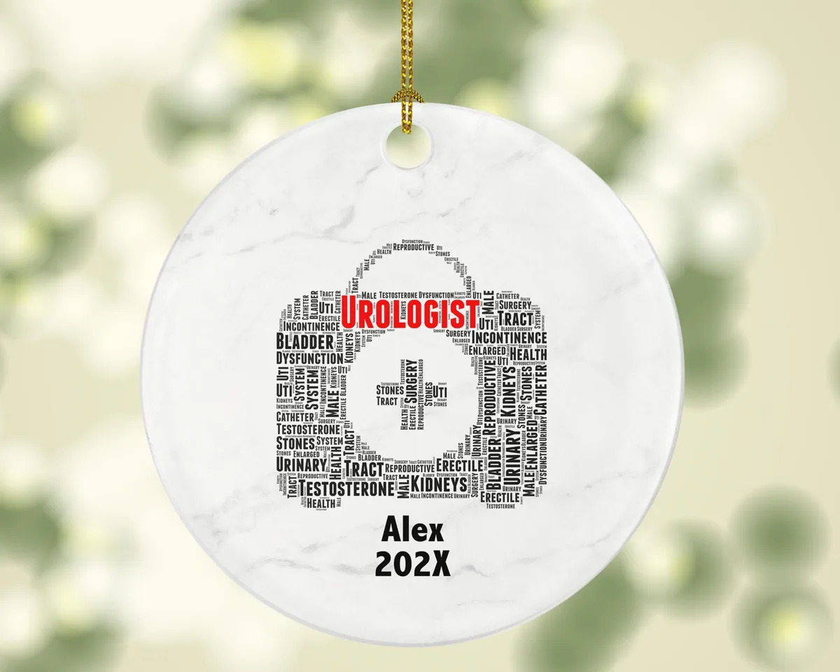 Personalized Urologist Doctor Ornament – Custom Gift for Doctors and Medical Professionals – Word Art Keepsake