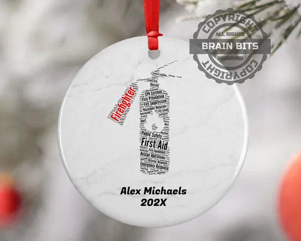 Firefighter Personalized Christmas Ornament