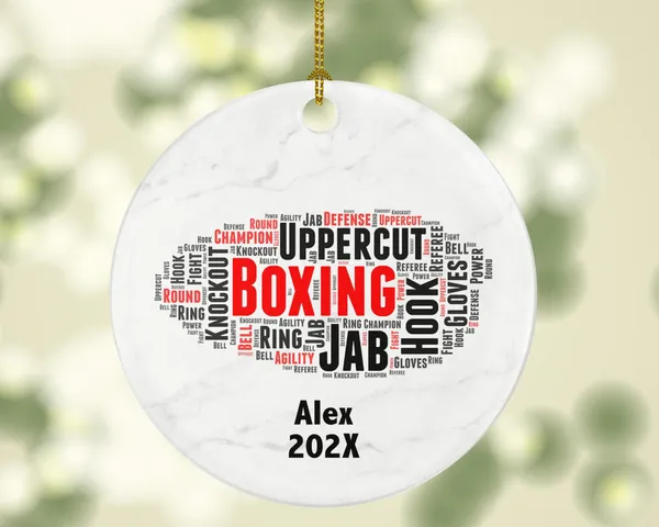 Personalized Boxing Christmas Ornament – Custom Sports Gift – Fighter Ornament – Boxing Fan Holiday Keepsake