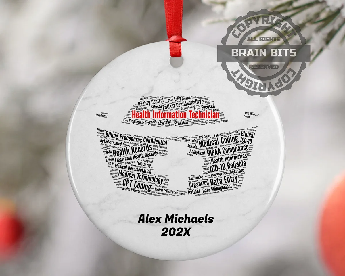 Health Information Technician Personalized Christmas Ornament