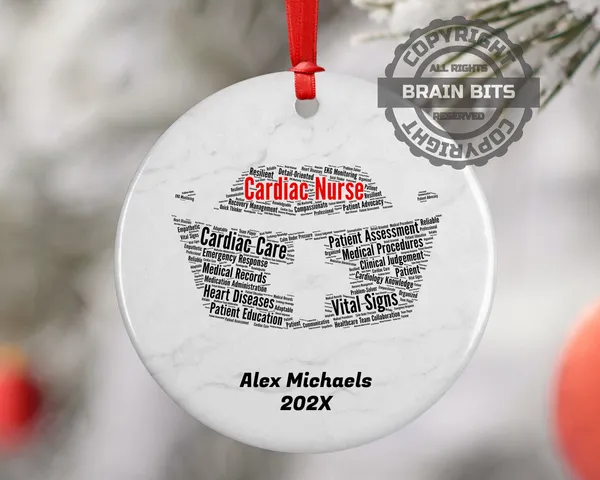 Cardiac Nurse Personalized Christmas Ornament