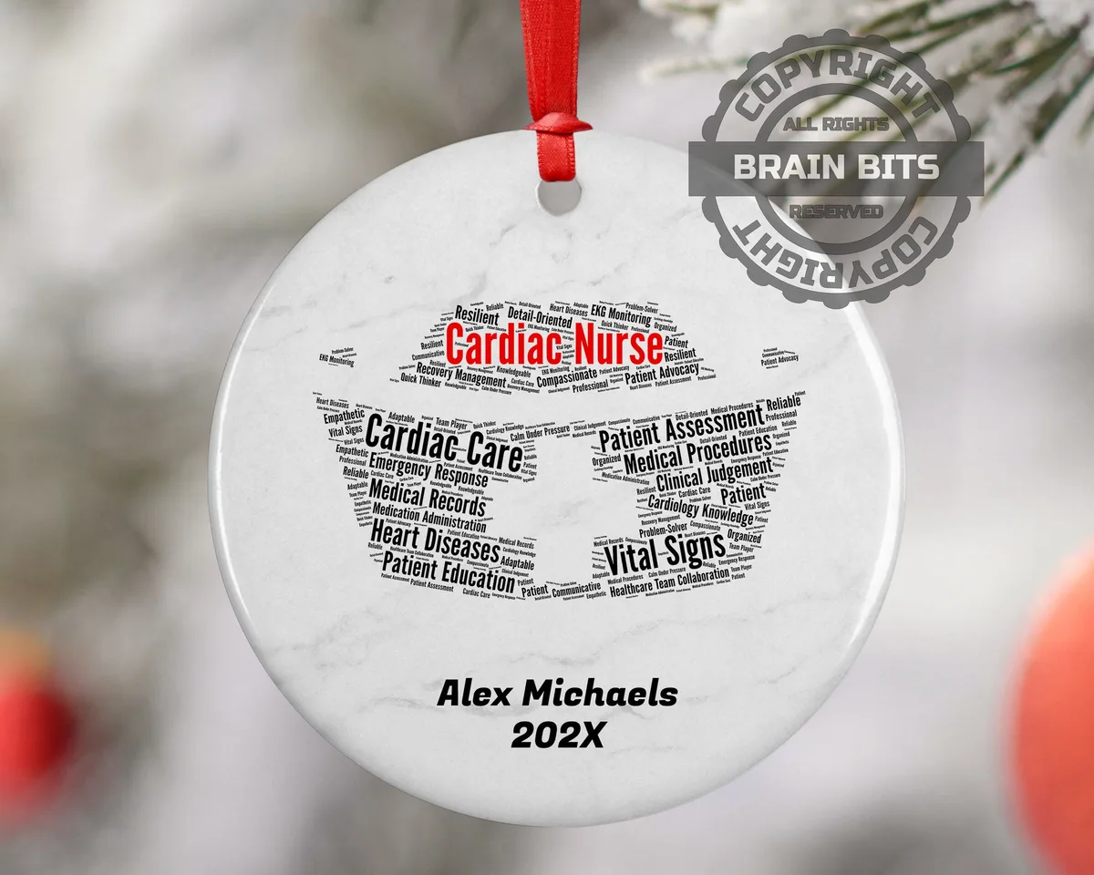 Cardiac Nurse Personalized Christmas Ornament