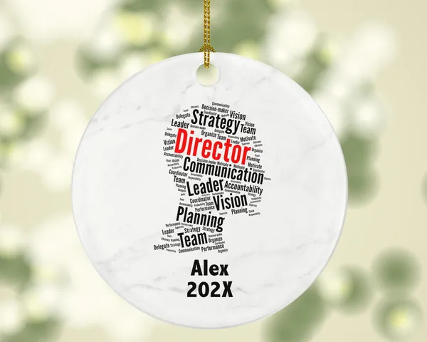Personalized Director Christmas Ornament – Custom Leadership Gift – Business Executive Ornament – Team Leader Holiday Keepsake