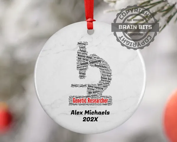 Genetic Researcher Personalized Christmas Ornament