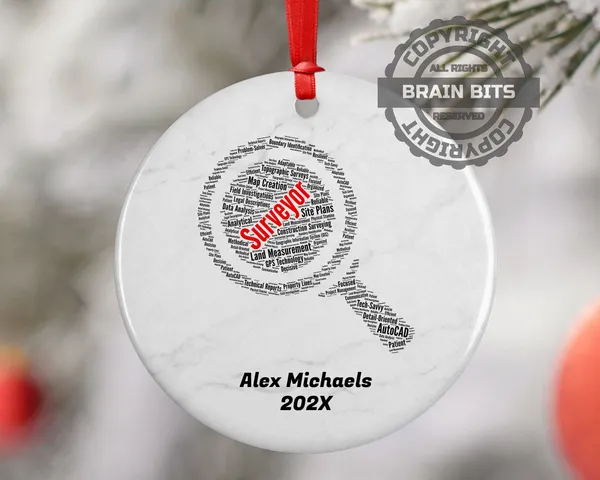 Surveyor Personalized Christmas Ornament