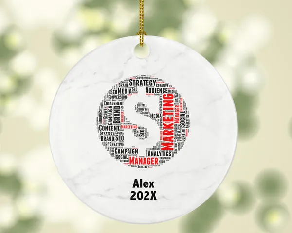 Personalized Marketing Manager Christmas Ornament – Custom Business Gift – Digital Marketing Ornament – Advertising Professional Keepsake