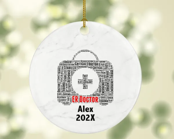 Personalized ER Doctor Christmas Ornament – Custom Emergency Room Gift – Medical Professional Ornament – Healthcare Holiday Keepsake