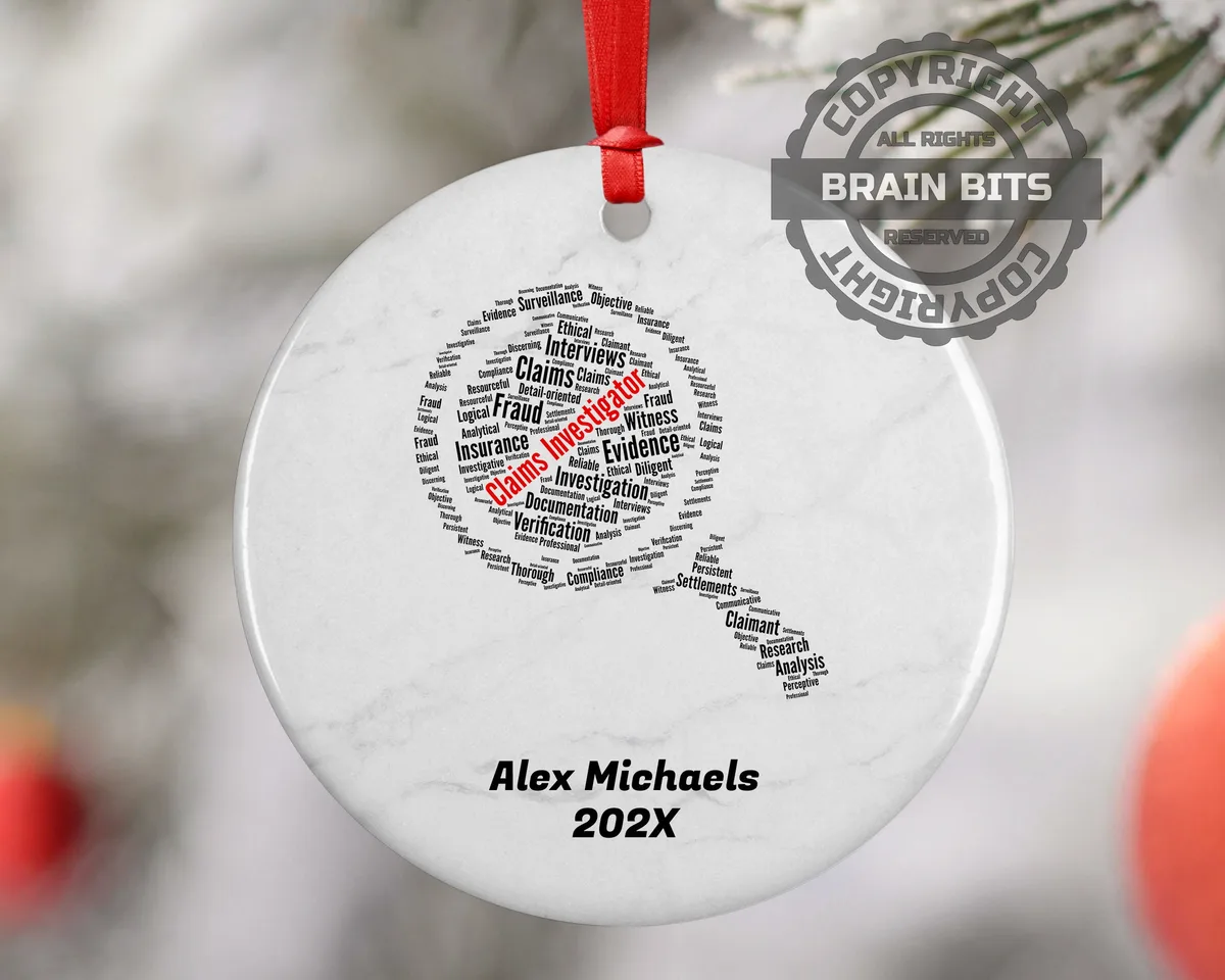 Claims Investigator Personalized Christmas Ornament