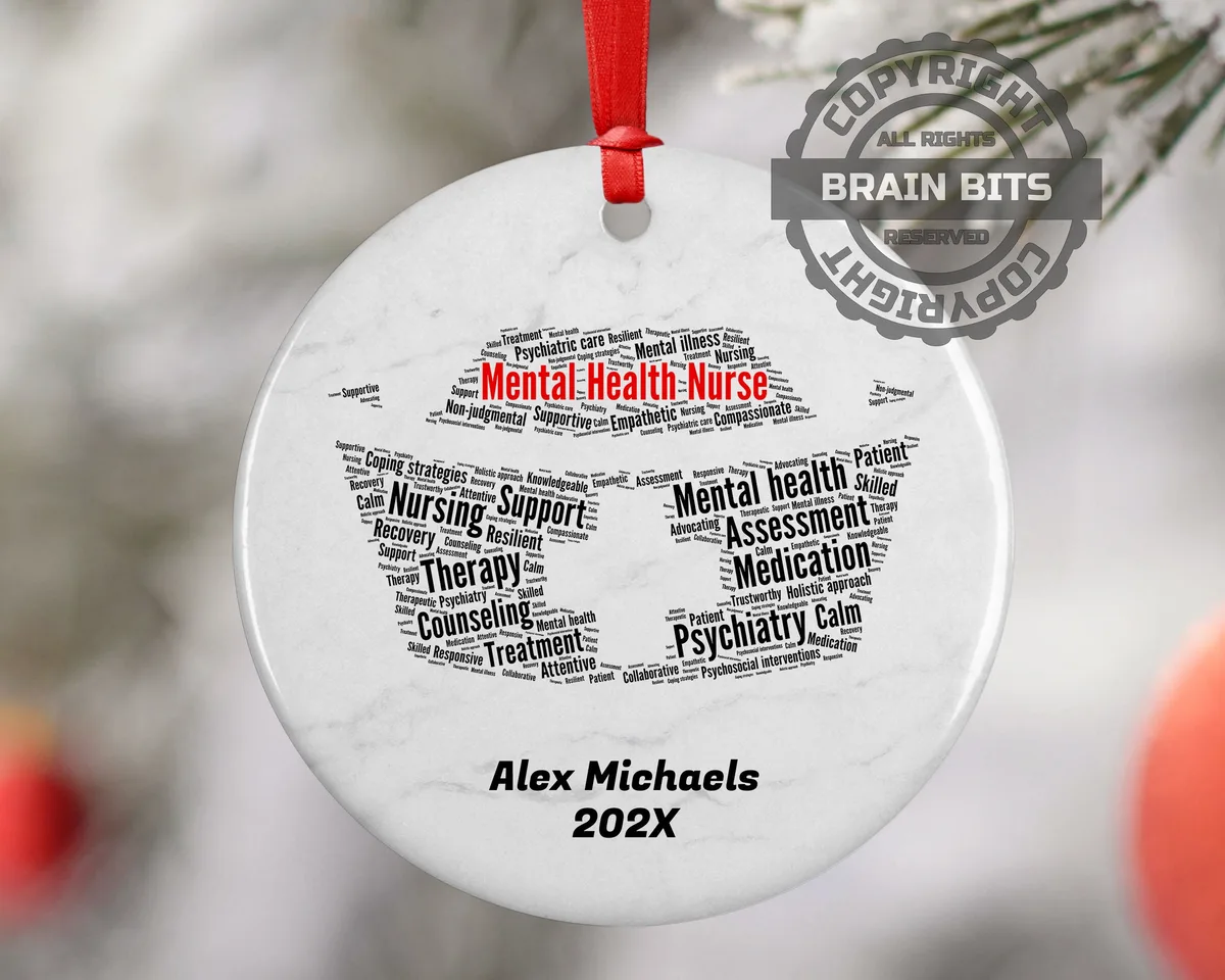 Mental Health Nurse Personalized Christmas Ornament