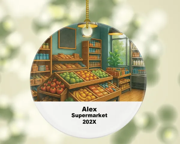 Personalized Supermarket Ornament – Custom Gift for Grocery Store Owners & Managers – 202X Holiday Keepsake