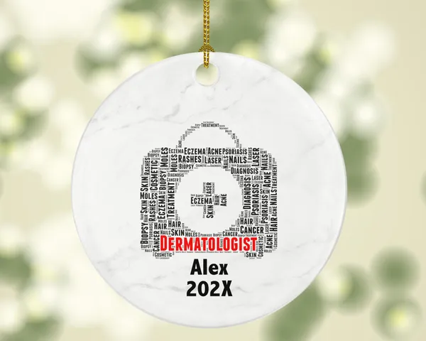 Personalized Dermatologist Christmas Ornament – Custom Doctor Gift – Skin Care Specialist Ornament – Medical Professional Keepsake