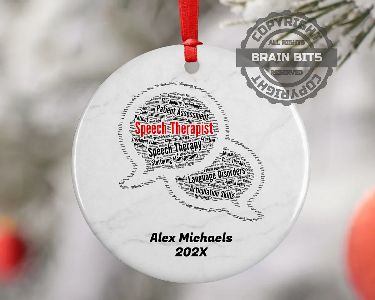 Speech Therapist Personalized Christmas Ornament