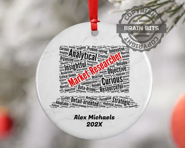Market Researcher Personalized Christmas Ornament
