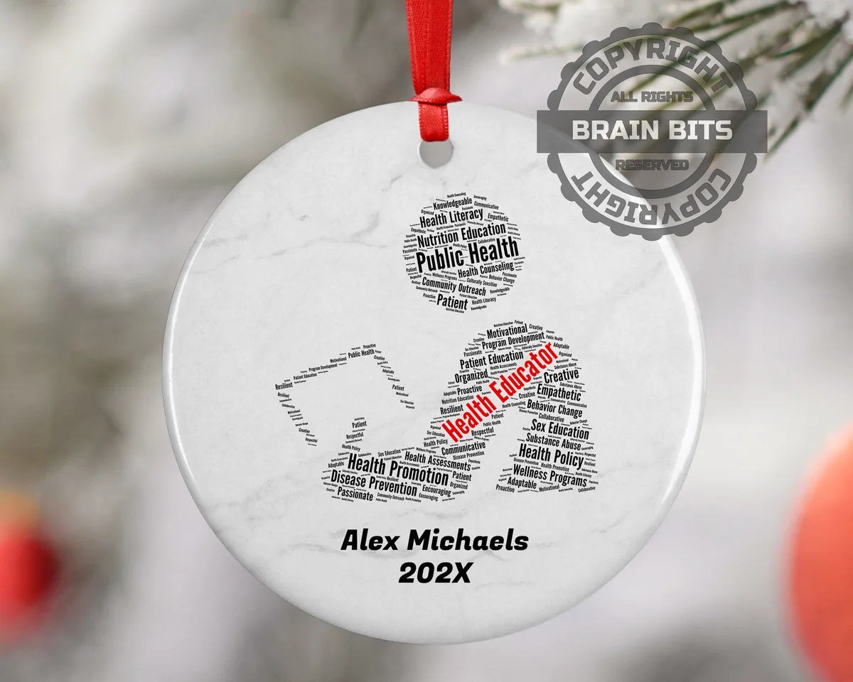Health Educator Personalized Christmas Ornament