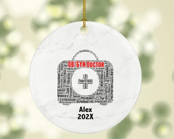 Personalized OB GYN Doctor Christmas Ornament – Custom Medical Gift – Obstetrician Gynecologist Ornament – Healthcare Holiday Keepsake